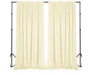 lot 1353 image: Sugargirl 10x10FT Light Yellow Backdrop Curtains Polyester Photo Backdrop Drapes Curtains 2 Panels with Rod Pockets for Party Birthday Wedding Photography Home Decoration