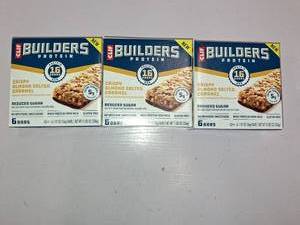 lot 1369 image: KHRM02500372 11.82 oz Almond Salted Caramel Protein Crisp Bar - 3 boxes 18 bars 3232026