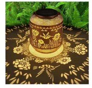 lot 1073 image: Solar Lanterns Outdoor Waterproof Christmas Birthdays Gifts for Women Mom Grandma Butterfly Garden Decor Metal Hanging Solar LED Lights for Patio(Hummingbird)