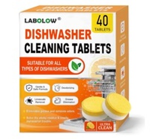 lot 1245 image: 2 Boxes of Dishwasher Cleaner and Deodorizer Tablets - 40 Pack each, Powerful Deep Cleaning, Natural Formula, Effective Limescale & Odor Removal, Calcium, Scale, Hard Water Stains, Oil, Compatible with All Models