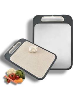 lot 1299 image: Double-Sided Stainless Steel Cutting Board (14x10In) - Metal Chopping Board for Kitchen, Easy to Clean, Dishwasher Safe, Durable &amp Hygienic