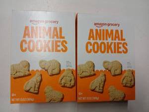 lot 1398 image: 2 Boxes of Amazon Brand - Happy Belly Animal Cookies, 13 Ounce (Reformulation) (B094QP93G3)