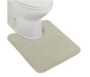 lot 1429 image: GORILLA GRIP Thick Memory Foam Toilet Rug for Bathroom, U Shaped Washable, Soft Absorbent Velvet Topside Floor Mats, Machine Wash, Cushioned Luxury Mat Rugs for Bath Room, 22.5 x 19.5, Sage