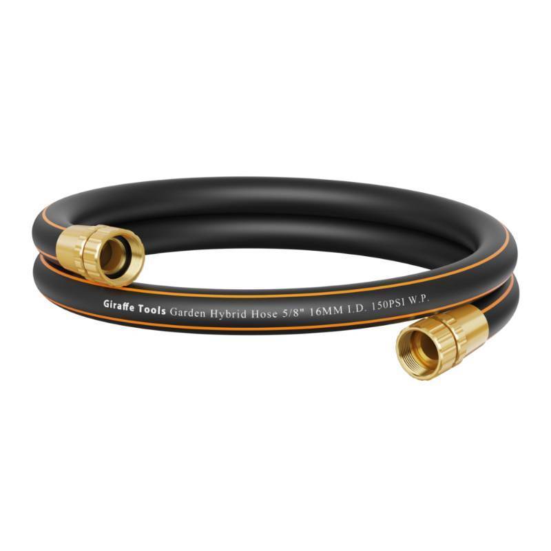 lot 4430 image: Giraffe Tools Leader Hose 2ft x 58, 24INCH Short Water Hose for Hose Reel Connecting 34 inch GHT Connector, Lightweight, Flexible with Female Female Fittings