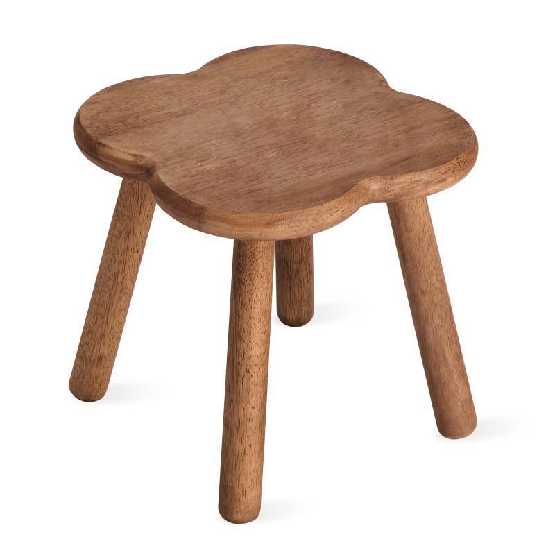 lot 4281 image: JUJIAFU 11.6inch Wooden Step Stool for Adults Small Wooden Stool Perfect Matched Sensory Table Great Assistant for Kitchen Bathroom Living Room Bedroom Garden (Full Body Natural Real Wood)