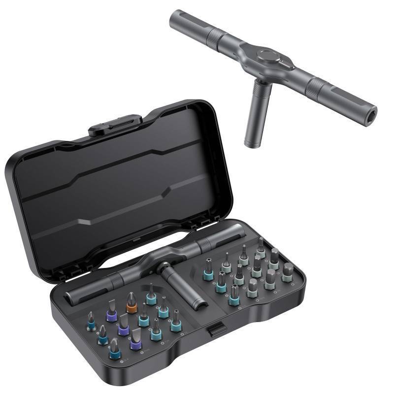 lot 4162 image: DYLIFE 24 in 1 Magnetic Screwdriver Set, DIY Ratchet Mini Removable Self-Assembly Precision Screwdriver Tool Kit, Magnetic DIY Precision Tool Kit with Variety Head Styles for PCMobileWatchBicycle