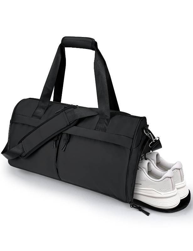 lot 4077 image: Vuudh Gym Bag with Ventilated Shoe Compartment - Travel Duffel Bag with Wet Pocket, Spacious & Durable for Fitness, Travel, and Weekend Trips(Blcak)