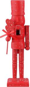 lot 1460 image: Chunful Valentines Day Nutcracker 14 Inch Wooden Red Nutcracker Figures Lollipop Soldier Puppet Creative Collectible Gift for Valentines Day Table Decor