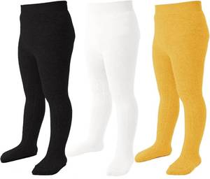 lot 1511 image: Mini angel Baby Girl Tights Toddler Cable Knit Leggings Seamless Cotton Stockings Winter Warm Pantyhose 345 Pack