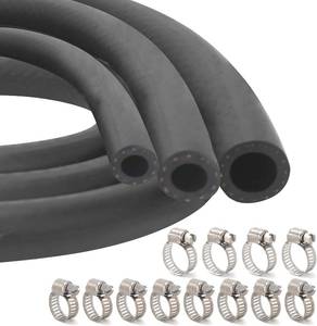 lot 1538 image: Reinforced NBR Fuel Line Kit   6mm, 8mm, 10mm x 5FT Heavy-Duty Braided Hose with 12 Clamps Gas & Oil Resistant Tubing for Generator, Lawn Mower, Outboard, ATV, Small Engines