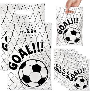 lot 1547 image: 2 PACKS of 100 Pcs Soccer Goodie Bags   Reusable Football Party Favor Bags for Team Celebrations, Kids Birthday, Candy Snacks &amp Gifts   Sports Theme Treat Bags for Game Day Decorations