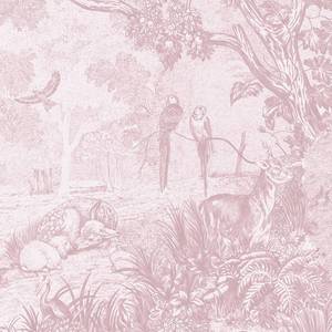 lot 1567 image: 12 ROLLS of Dimoon 17.3 X 78.7 Peel and Stick Wallpaper Pink White Modern Forest Floral Wallpaper Renter Friendly Waterproof Removable Self Adhesive Wall Paper Bedroom Livingroom Cabinets Vinyl