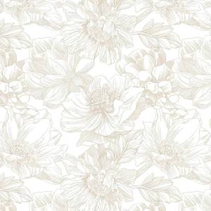 lot 1568 image: 22 ROLLS of Dimoon 78.7x17.3 Peel and Stick Wallpaper Floral Beige Neutral White Boho Contact Paper Modern Wallpaper Removable Self Adhesive Wall Paper Bedroom Bathroom Kitchen Thicken Waterproof Vinyl Roll
