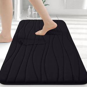 lot 1570 image: Buganda Memory Foam Bathroom Rug Mat 30x20, Extra Soft and Absorbent Bath Mats, Non-Slip and Machine Washable Bath Rugs for Bathroom Floor,Tub and Shower, Black