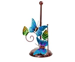 lot 1437 image: Elegant Butterfly Iron Paper Towel Holder Sturdy Iron Butterfly Tissue Stand Portable Paper Rack For Various Home Use