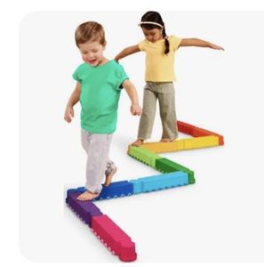 lot 1477 image: Battat Rainbow Ridge Balance Beams Active Playset with 10 Plastic Pcs, Toddler and Preschool Toys