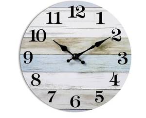 lot 1480 image: HYLANDA Wall Clock, Wall Clocks Battery Operated Silent Non Ticking, Rustic Clocks Decorative for Kitchen, Bathroom, Bedroom, Living Room, (8 Inch)