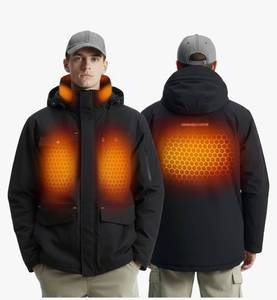 lot 1482 image: InoKraft Heated Jacket for Men with Rechargable Battery and USB-C Cable, Winter Outdoor Soft Shell Electric Heating Coat SIZE M
