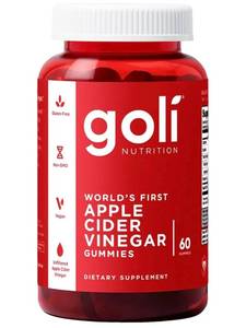 lot 1487 image: Goli Apple Cider Vinegar Gummies - Worlds First ACV Gummy with Vitamin B12, Beetroot & Pomegranate - Vegan, Non-GMO, Gluten-Free - 60 Count (Pack of 1)