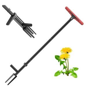 lot 1607 image: FLORA GUARD Weed Puller Tool with Long Handle - Stand-Up Weeding Tool for Lawn & Garden, Effortlessly Remove Roots Without Bending or Kneeing, Extra Long Gripper for Dandelion & Deep Roots