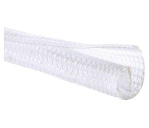 lot 1609 image: 12 x 10ft BlackWhite Cable Sleeve - Protects Cords from Pets &amp Organizes Wires - Modern Style - Polyester Material - Flame Retardant - Easy to Use &amp Cut(White, 12-10ft)