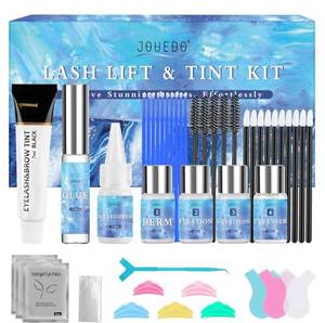 lot 1616 image: Lash Lift Kit, Eyelash Perm Kit for Natural Curling, Professional Eyelash Lift Kit for Long-Lasting Curl, Black Eyebrows & Eyelashes Color Kit, DIY Lash Lamination Set for Salon & Home Use