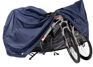 lot 1628 image: Navaris Bike Cover - Durable Water-Resistant Polyester - Cycle Covers for Outside and Inside Storage - Adjustable & Universal Outdoor Bicycle Rain Cover Accessories - Navy - XL