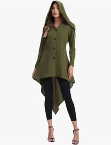 lot 1650 image: Womens Renaissance Costumes Gothic Hooded Robe Medieval Vintage Hooded Costume Steampunk Hoodie Jacket XS