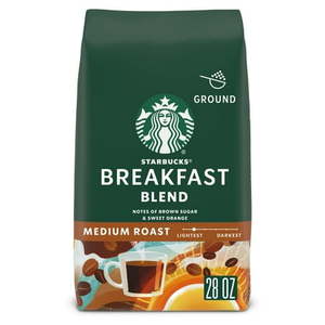 lot 1659 image: Starbucks Breakfast Blend  Ground Coffee  Medium Roast Hot or Iced Coffee  28 oz 7152026
