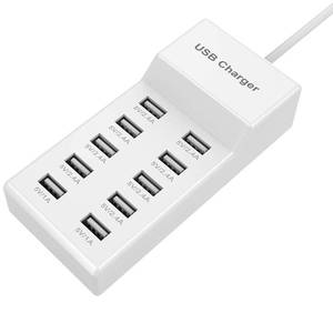lot 15378 image: 10-Port USB Wall Charger Station with Rapid Charging Auto Detect Technology Safety Guaranteed Family-Sized USB Ports for Multiple Devices Smart Phone Tablet Laptop Computer - Retail $24