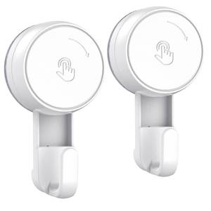 lot 15390 image: Heavy Duty Waterproof Shower Hooks 2 Pack - Suction Hook, No Drill Damage-Free Removable Reusable Wall Hooks for Bathroom Kitchen Towel Bathrobe Loofah Shower Hooks (Max Load 11LB5KG) - Retail $10