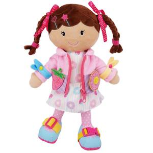 lot 15420 image: June Garden 15.5 Dressy Friends Daisy - Educational Stuffed Plush Doll for Kids and Toddlers 2 Years and Up - Montessori Buckle Soft Toy - Retail $28