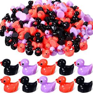 lot 15427 image: Halloween Mini Resin Ducks Tiny Duck Figurines Bulk Halloween Little Small Figures for Dollhouse Aquarium Party Decor Micro Garden Landscape Potted Ornament Charms DIY Crafts - Retail $8