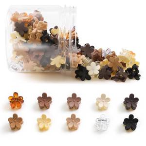 lot 15435 image: Mini Flower Hair Clips, Small Hair Clips Mini Claw Clips Cute Jaw Clips Hair Pins Hair Barrettes Hair Accessories for Women Girls Kids Teens - Retail $10