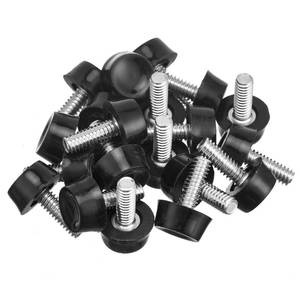 lot 15440 image: 14-20 UNC Thread Adjustable Furniture Levelers Screw in Threaded 20 Pcs, Galvanized Steel Screw Foot Levelers Screw in Furniture Glide Leveling for Table, Chair, Furniture Legs - Retail $9