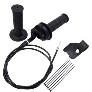 lot 15465 image: ELIFEPARTS 78 Throttle Accelerator Handle Grips Compatible with 50cc, 80cc, 90cc, 110cc 125cc 140cc 150cc 200cc Dirt Bike, Mini Bike Throttle Assembly Throttle Cable and Motorcycle Throttle Assist - Retail $10