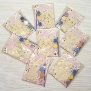 lot 15469 image: Cat Party Favors - 24 PCS Cat Birthday Party Supplies - Cat Wooden Painting Kit for Kids with Cat Cards Cat Birthday Decorations Goodie Bags Gifts Prizes for Kids Girls Toddler - Retail $18