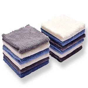 lot 15486 image: Baby Washcloths 12 Pack 12x12 Inches Microfiber Coral Fleece Extra Absorbent and Soft for Newborns, Infants and Toddlers-3 - Retail $10