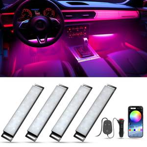 lot 15490 image: Car Lights Interior, LED Lights for Car Interior with APP Control, Truck Inside Lights with DIY Mode and Music Mode, Ambient Lighting for Men, DC 12V - Retail $20