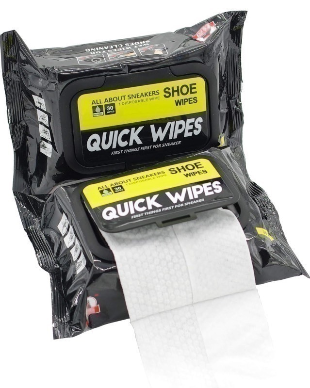 lot 394 image: 4 New Packs of Mygezi Pack Shoe Sneaker Wipes Cleaner Quick Wipes Disposable Travel Portable Removes Dirt, Stains