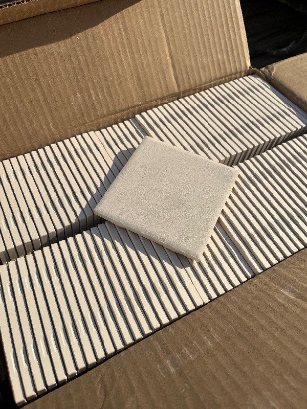 lot 320 image: Case of 100 Sq Specialty Tiles Natural Color - Amazing For Creatives and Craft Projects - Paint and Treat yourself Amazing Opportunity (58179)