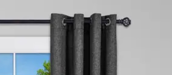 lot 603 image: Kenney� Cage 1 Value Decorative Window Curtain Rod, 30-84, Black - 30-84 - Black - CURTAIN ROD ONLY NO CURTAIN