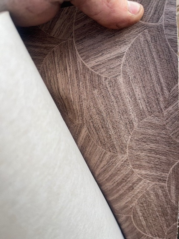 lot 611 image: Large professional Quality Vinyl Material 4.5 x 100 Brown Wood Design - Comes as Pictured heavy duty