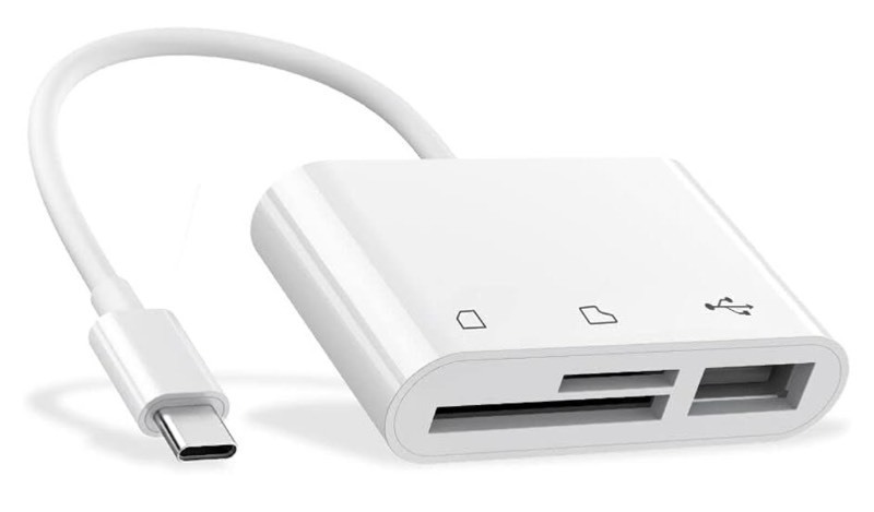 lot 43 image: Bundle of 2 RayCue USB C to Micro SD TF Memory Card Reader, 3-in-1 USB Camera Card Reader Adapter Compatible with iPhone 15,iPad Pro, MacBook ProAir, Chromebook XPS, Galaxy S10S9 and More USB C Devices