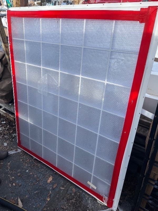 lot 51 image: Large Window - 58 x 50 , contains blemish on Inside glass see images