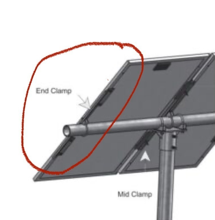 lot 350 image: Tamarack Solar UNI-PGRM-END47 End Clamp