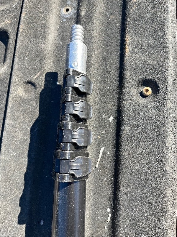 lot 280 image: 5 Extension Utility Pole - 4 lvls w Threaded Tip - Black