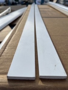 lot 169 image: Bundle of Two 1 � x 8 PVC Composite WeatherProof Trim Strips - Easily Cut to Size