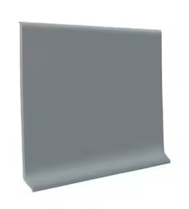 lot 62 image: Bundle of 10 Medium Gray  x 4 x 48 Prefinished Thermoplastic rubber Wall Base Floor Moulding Trim