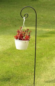 lot 61 image: Heavy Duty 92 in. Steel Shepherd Hook Curled